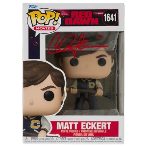 Charlie Sheen Signed Red Dawn Matt Eckert Funko Pop Doll #1641