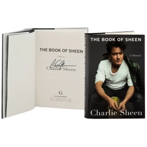 Charlie Sheen Signed The Book Of Sheen: A Memoir Hardcover Book