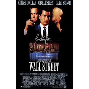Charlie Sheen Signed Wall Street 11x17 Movie Poster