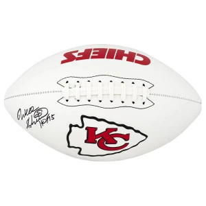 Will Shields Signed Kansas City Chiefs Franklin White Logo Football w/HOF'15