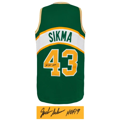Jack Sikma Signed Green T/B Custom Basketball Jersey w/HOF'19 - Image 2