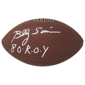Billy Sims Signed Wilson Super Grip Full Size NFL Football w/80 ROY