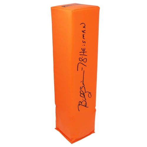 Billy Sims Signed Orange Endzone Football Pylon w/78 Heisman