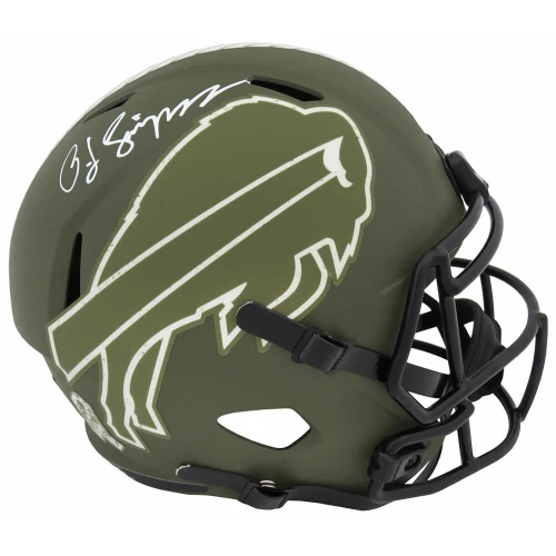 O.J. Simpson Signed Buffalo Bills Salute to Service Riddell Full Size Speed Replica Helmet