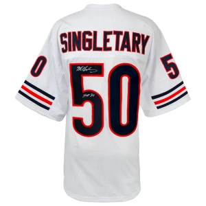 Mike Singletary Signed White Custom Football Jersey w/HOF'98