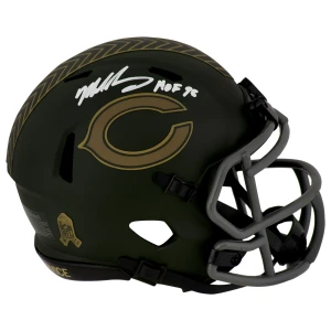 Mike Singletary Signed Chicago Bears 2025 SALUTE Riddell Speed Mini Helmet w/HOF'98 - (In White)