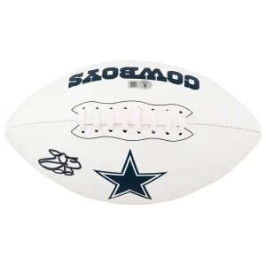 Emmitt Smith Signed Dallas Cowboys Franklin White Logo Football - (Beckett)