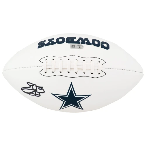 Emmitt Smith Signed Dallas Cowboys Franklin White Logo Football - (Beckett)