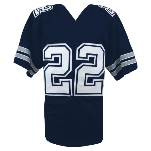 Emmitt Smith Signed Navy Custom Football Jersey - Image 2