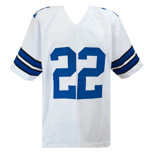 Emmitt Smith Signed White Custom Football Jersey (Beckett) - Image 3
