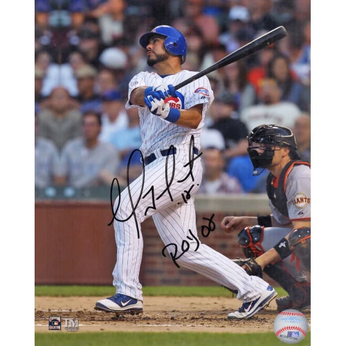 Geovany Soto Signed Chicago Cubs Swinging Action 8x10 Photo w/ROY'08