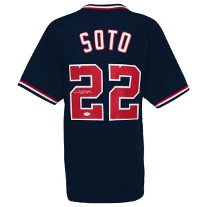 Juan Soto Signed Navy Custom Baseball Jersey - (JSA)