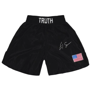 Errol Spence Jr Signed Truth Black Custom Boxing Trunks - (Beckett)