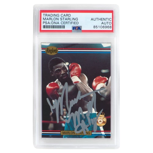 Marlon Starling Signed 1991 Ringlords Boxing Trading Card #28 - (PSA Encapsulated)