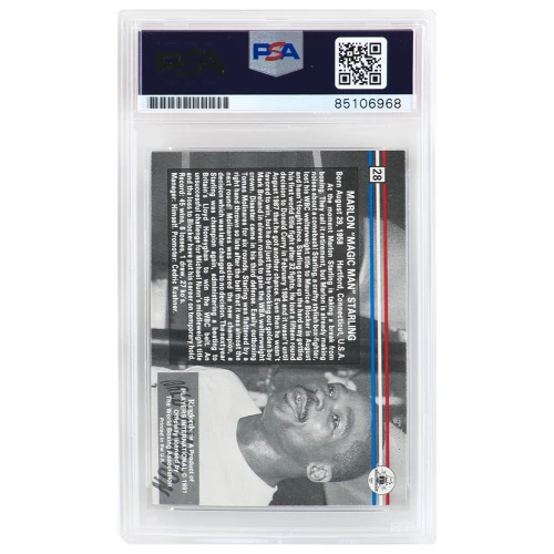 Marlon Starling Signed 1991 Ringlords Boxing Trading Card #28 - (PSA Encapsulated) - Image 2