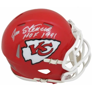 Jan Stenerud Signed Kansas City Chiefs Riddell Speed Mini Helmet w/HOF 1991