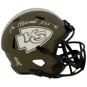 Jan Stenerud Signed Kansas City Chiefs SALUTE Riddell Full Size Speed Replica Helmet w/HOF'91