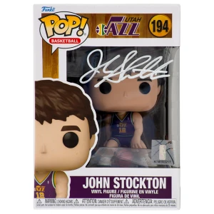John Stockton Signed Utah Jazz NBA Funko Pop Doll #194