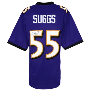 Terrell Suggs Signed Purple Custom Football Jersey