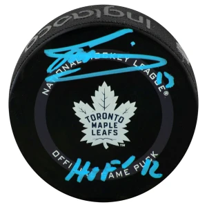 Mats Sundin Signed Toronto Maple Leafs Logo Official Game Hockey Puck w/HOF'12