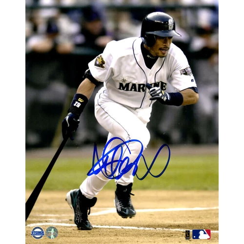 Ichiro Suzuki Signed Seattle Mariners Batting Action 8x10 Photo (Ichiro Hologram)