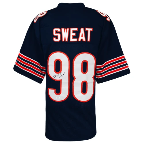 Montez Sweat Signed Navy Custom Football Jersey - (JSA)