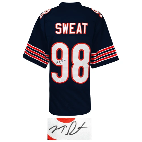 Montez Sweat Signed Navy Custom Football Jersey - (JSA) - Image 2