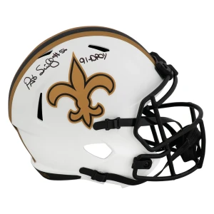 Pat Swilling Signed New Orleans Saints LUNAR Riddell Full Size Speed Replica Helmet w/91 DPOY