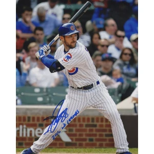 Matt Szczur Signed Chicago Cubs Batting Action 8x10 Photo w/2016 WS Champs