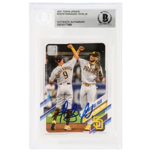 Fernando Tatis Jr. Signed San Diego Padres 2021 Topps Update Baseball Trading Card #US79 - (Beckett Encapsulated)