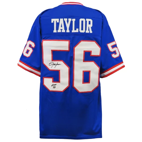 Lawrence Taylor Signed Blue T/B Custom Football Jersey w/HOF'99