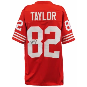 John Taylor Signed Red Custom Football Jersey