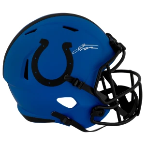 Jonathan Taylor Signed Indianapolis Colts RAVE Riddell Full Size Speed Replica Helmet