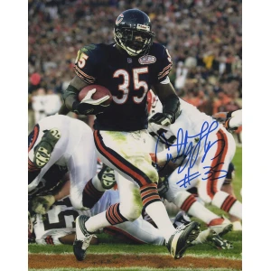 Anthony Thomas Signed Chicago Bears Rushing Action 8x10 Photo