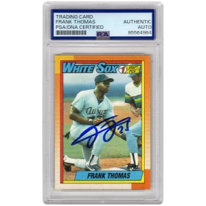 Frank Thomas Signed Chicago White Sox 1990 Topps Rookie Baseball Card #414 - (PSA/DNA Encapsulated)