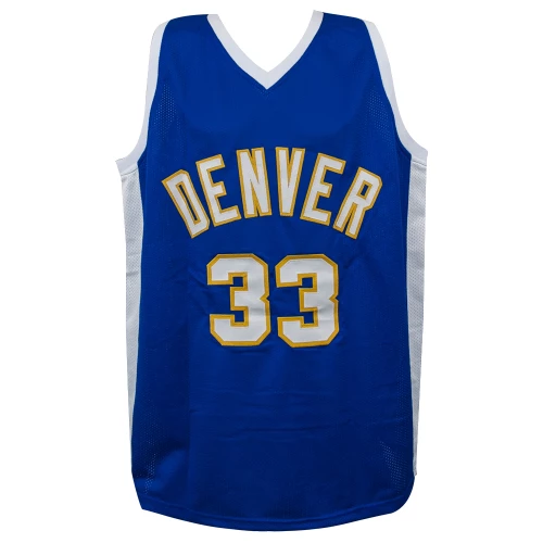 David Thompson Signed Blue Throwback Custom Basketball Jersey w/HOF'96 - Image 2
