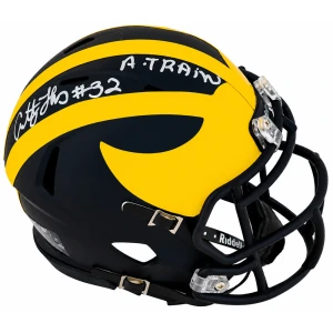 Anthony Thomas Signed Michigan Wolverines Riddell Speed Mini Helmet w/A-Train