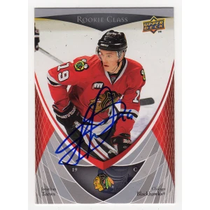 Jonathan Toews Signed 2007-08 Upper Deck NHL Hockey Rookie Box Set Hockey Trading Card #43