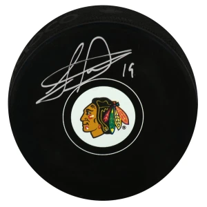 Jonathan Toews Signed Chicago Blackhawks Team Logo Hockey Puck