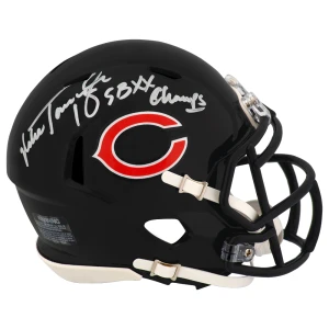 Mike Tomczak Signed Chicago Bears Riddell Speed Mini Helmet w/SB XX Champs