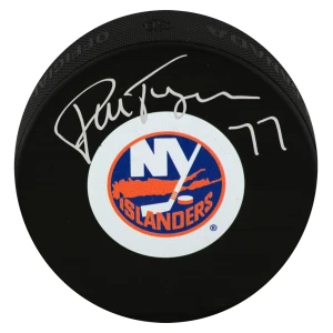 Pierre Turgeon Signed Buffalo Sabres Logo Hockey Puck w/HOF'23