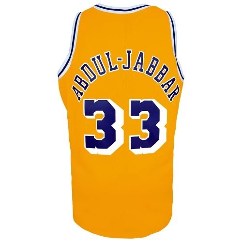 Kareem Abdul Jabbar Los Angeles Lakers Gold 1984 Style Mitchell & Ness (M&N) NBA Swingman Basketball Jersey  (Size XL)