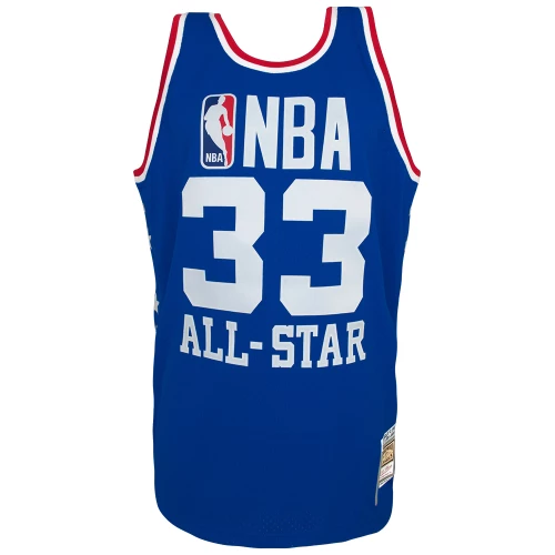 Kareem Abdul Jabbar 1985 NBA All Star Game Blue Mitchell & Ness (M&N) NBA Swingman Basketball Jersey (Size XL) - Image 2