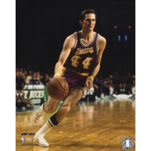 Jerry West Unsigned Los Angeles Lakers Action 8x10 Photo (Highland Mint) (Lot of 5)