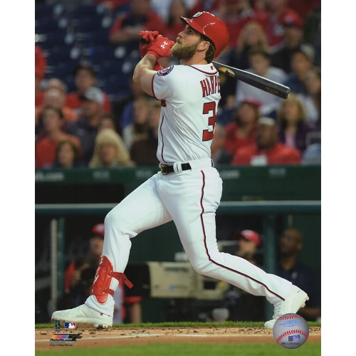 Bryce Harper Unsigned Washington Nationals Swinging Action Baseball 8x10 Photograph (PhotoFile) - (Lot of 8)