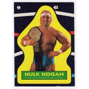 Hulk Hogan 1985 Topps WWF Rookie Wrestling Trading Card Sticker #1