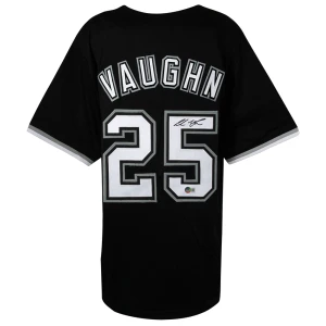Andrew Vaughn Signed Black Custom Jersey - (Beckett)