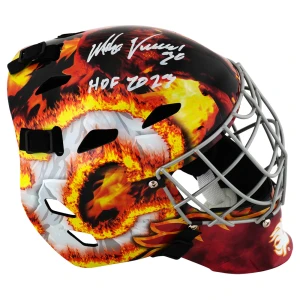 Mike Vernon Signed Calgary Flames Franklin Replica Hockey Goalie Mask w/HOF 2023