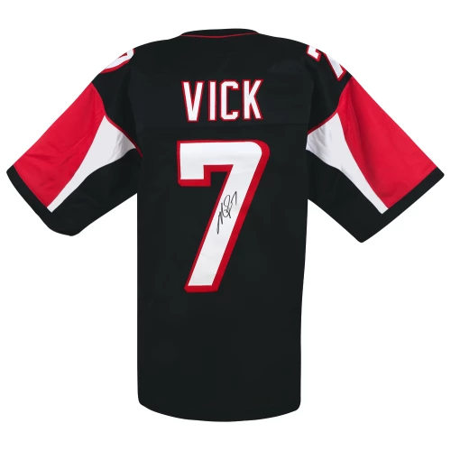 Michael Vick Signed Black Throwback Custom Football Jersey