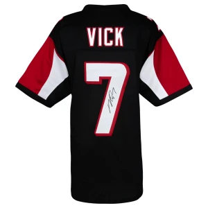 Michael Vick Signed Black T/B Custom Jersey